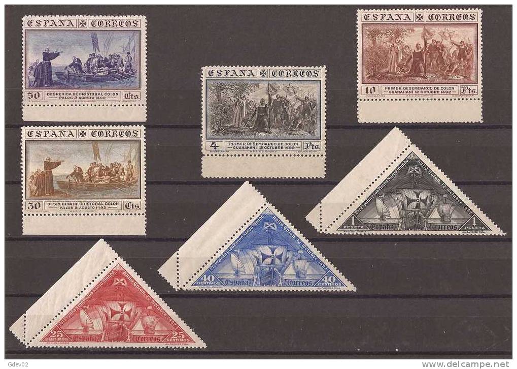 ES531-L3782. Spain Espagne DESCUBRIMIENTO DE AMERICA 1930 (Ed 531/46**). Sin Charnela, LUJO VARIEDAD BORDE DE HOJA - Unused Stamps