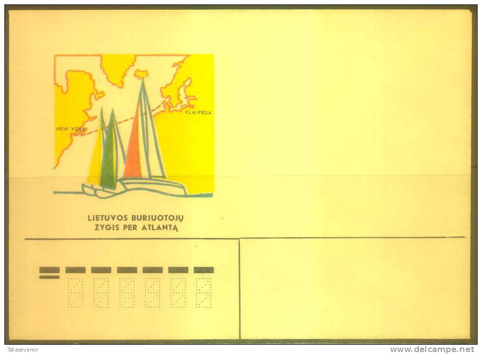 LITHUANIA LSSR Cover LTSR RM 1367 Lithuanian Transatlantic Sailing - Lithuania