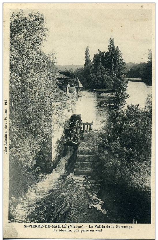 Saint Pierre De Maillé. La Vallée De La Gartempe Le Moulin. - Autres & Non Classés