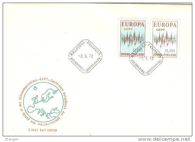 FINLAND  1972  EUROPA CEPT FDC - 1972