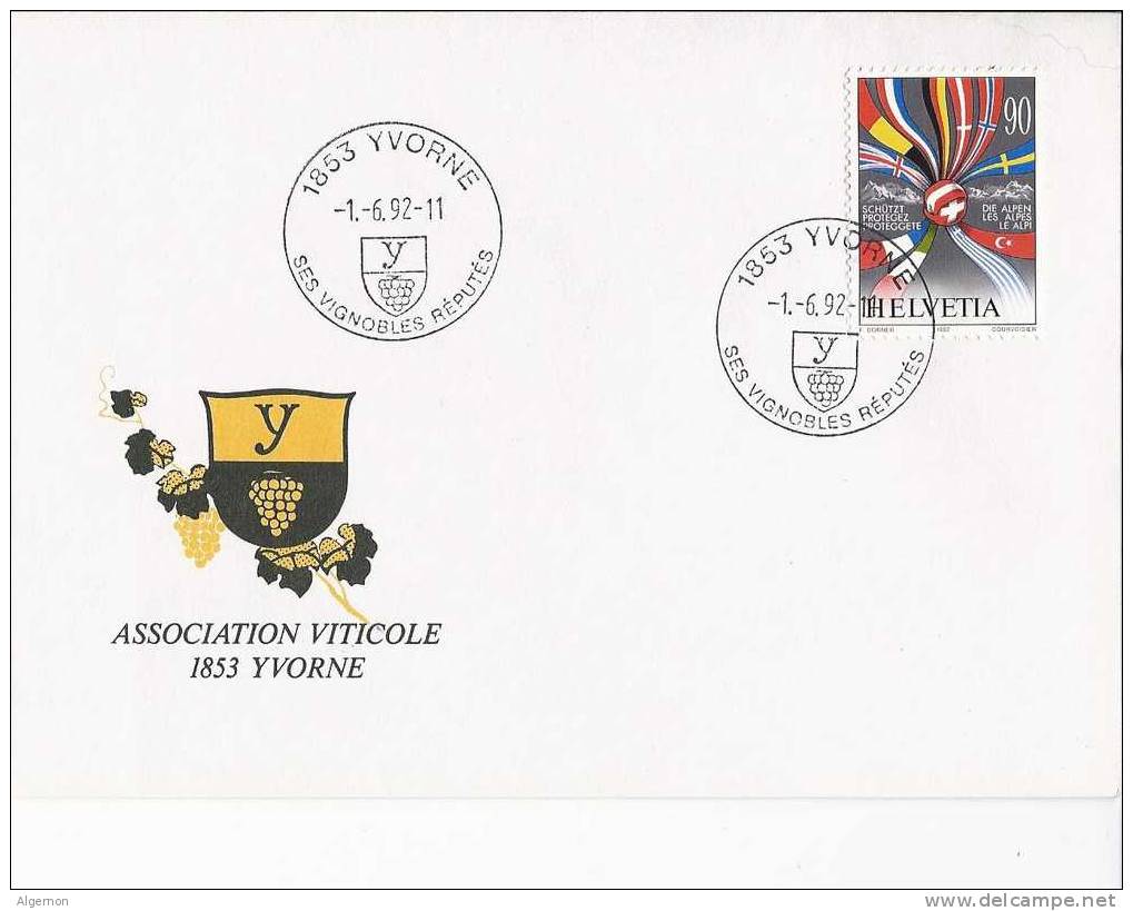 1326 - Association Viticole Yvorne 01.06.1992 - Poststempel