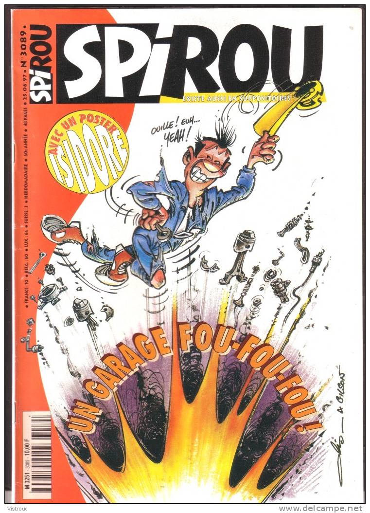 SPIROU N° 3089 - Couverture "Garage ISIDORE" - Année 1997. - Spirou Magazine