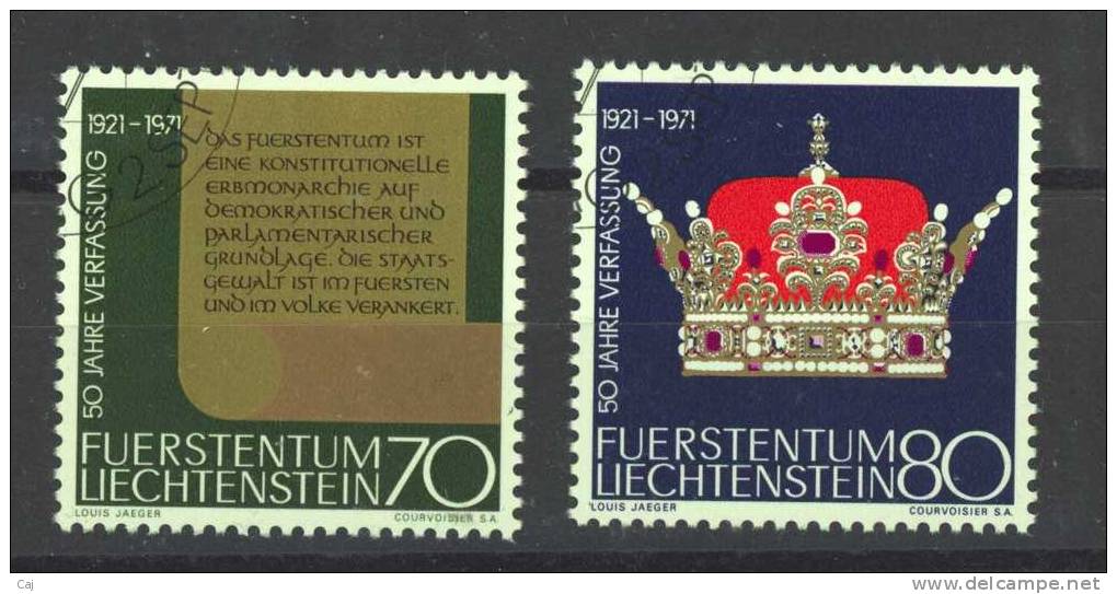 Liechtenstein  :  Yv  489-90  (o) - Oblitérés