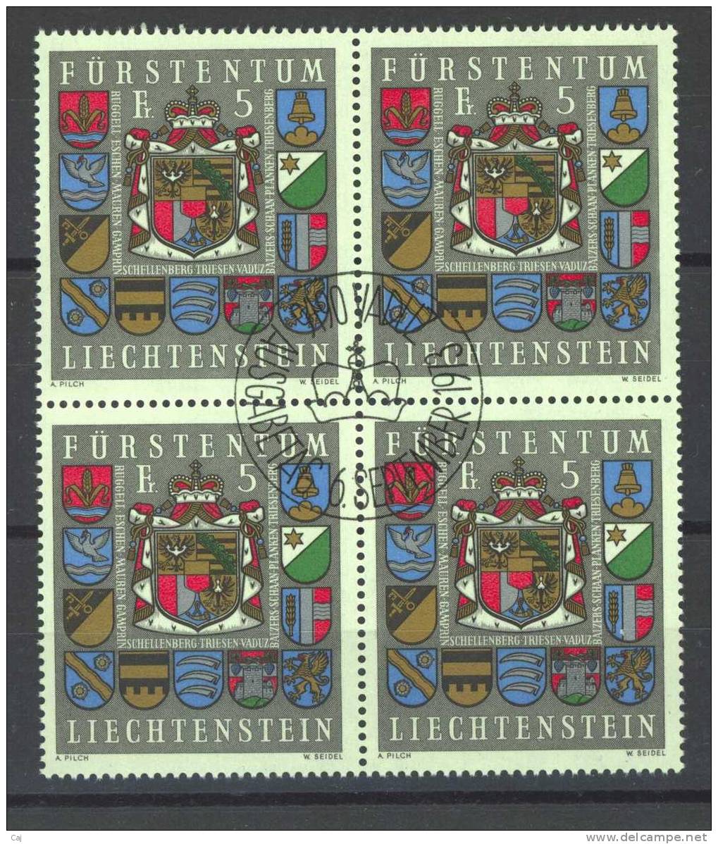 Liechtenstein  :  Yv  537  (o)   Bloc De 4 - Gebraucht