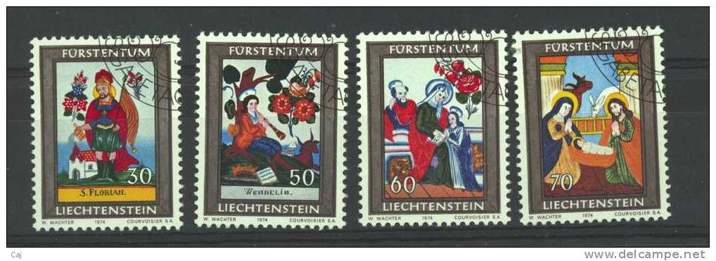 Liechtenstein  :  Yv  558-61  (o) - Oblitérés