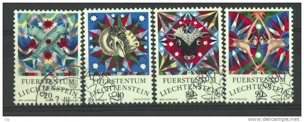 Liechtenstein  :  Yv  599-02  (o) - Usati