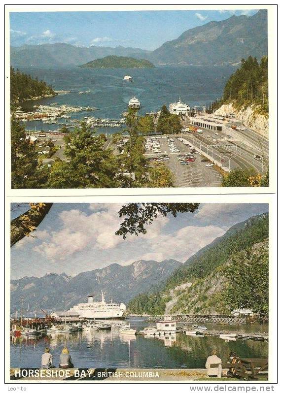 Horeseshoe Bay West Vancouver British Columbia Canada 2 Postcards - Vancouver