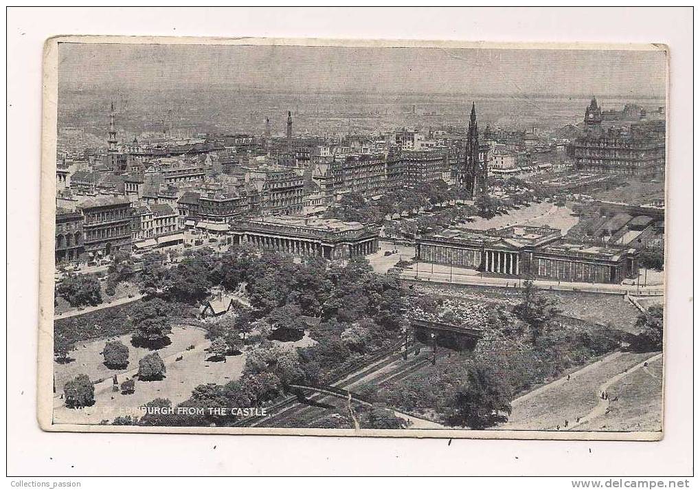 Cp , ECOSSE , View Of EDINBURGH Fron The Castle , écrite , Ed : Davidson's Silver Tome Series - Midlothian/ Edinburgh