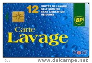 # Carte A Puce Portemonnaie Lavage Mobil 13 - Mobil/BP 12u So3  - Tres Bon Etat - - Autowäsche