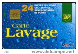 # Carte A Puce Portemonnaie Lavage Mobil 14 - Mobil/BP 24u So3  - Tres Bon Etat - - Car-wash