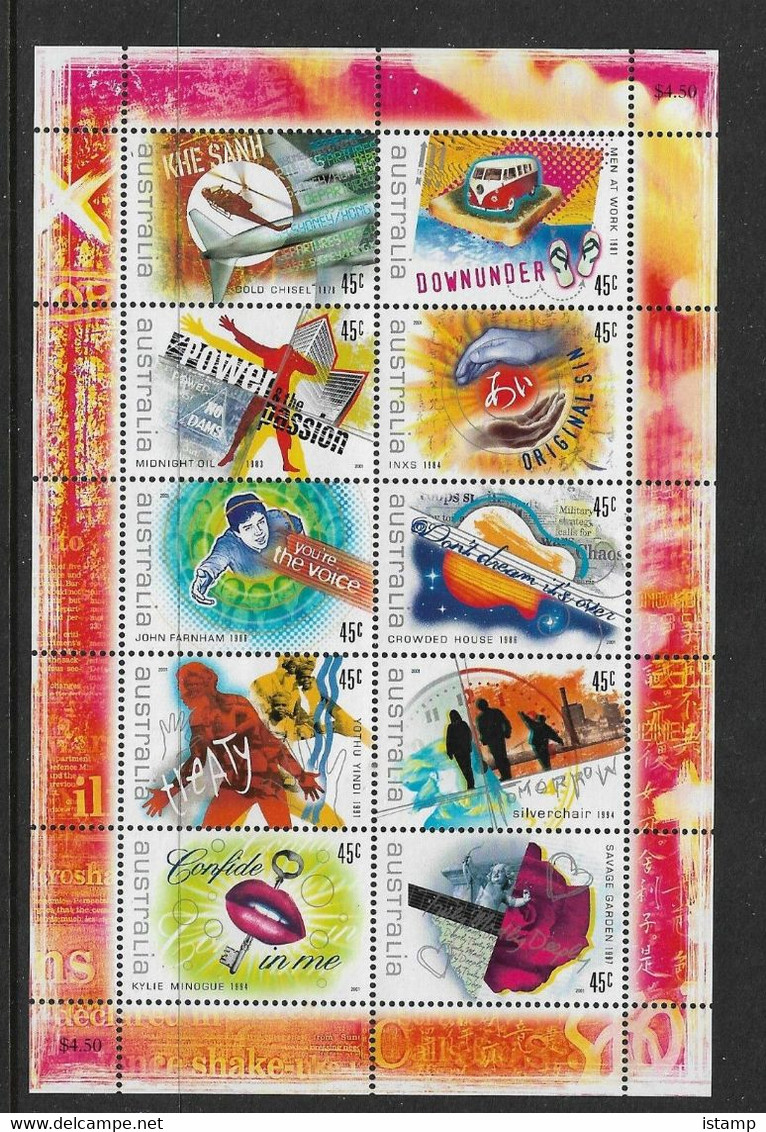 ⭕2001 - Australian ROCK AUSTRALIA - Set 10*45c Sheetlet Stamps MNH⭕ - Blocchi & Foglietti
