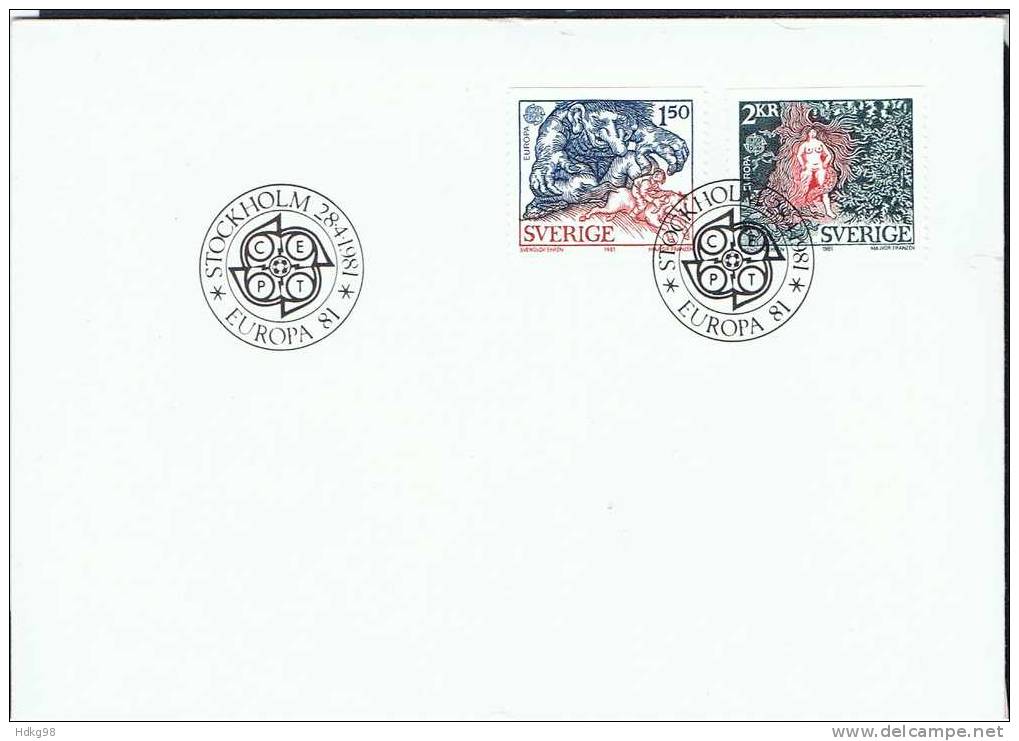 S Schweden 1981 Mi 1141-42 FDC EUROPA - Cartas & Documentos