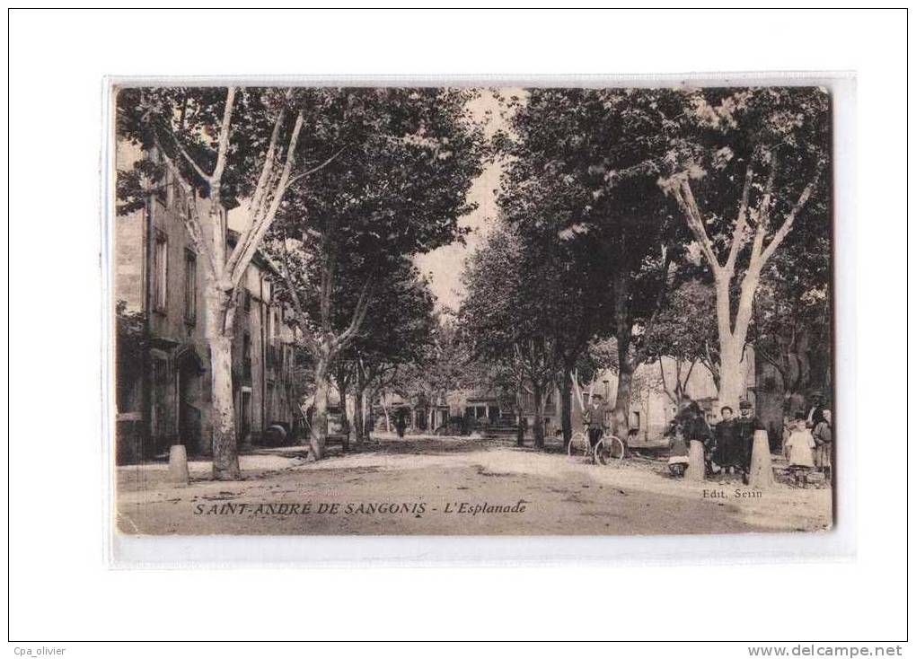 34 ST ANDRE SANGONIS (envs Gignac) Esplanade, Animée, Ed Serin, 1913 - Autres & Non Classés