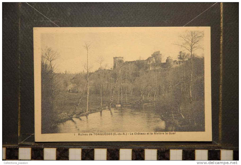 RUINES DE TONQUEDEC LE CHATEAU ET LA RIVIERE LE GUER - Tonquédec