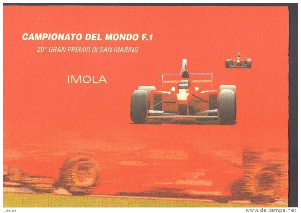 FOLDER SPECIALE - CAMPIONATO DEL MONDO DI FORMULA UNO - IMOLA - GRAN PREMIO SAN MARINO - FERRARI - Folder