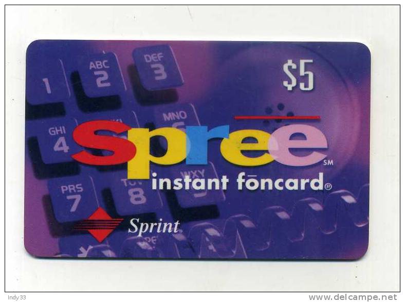 - TELECARTE ETATS-UNIS . CARTE PREPAYEE SPRINT - Sprint