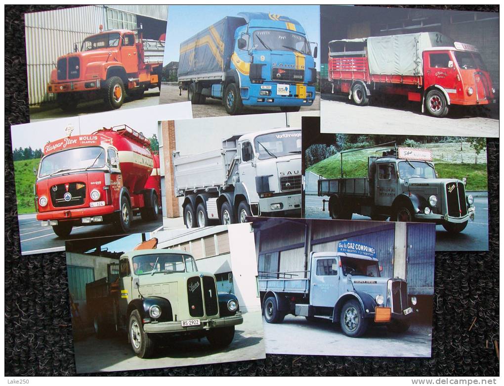 SERIE DA 8 CARTOLINE CAMION  SAURER  Periodo 1945/1982 - Trucks, Vans &  Lorries