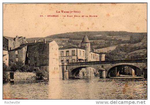 81-Brassac-Le Pont Neuf Et La Mairie- - Brassac