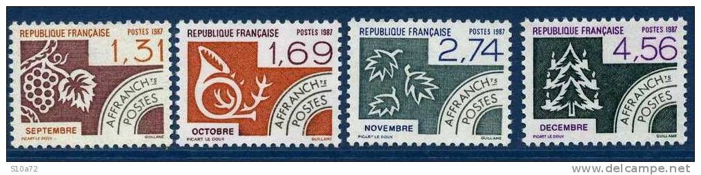 France - Préo 194/197 ** TB - Les Mois De L´année - Cote 7 - 1964-1988