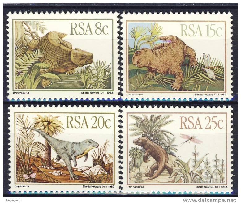 #RSA 1982. Prehistoric Animals. Michel 622-25. MNH(**). - Nuevos