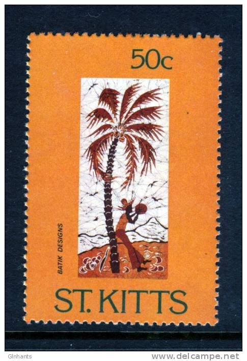 ST KITTS - 1984 50c BATIK DESIGN STAMP FINE MNH ** - St.Kitts-et-Nevis ( 1983-...)