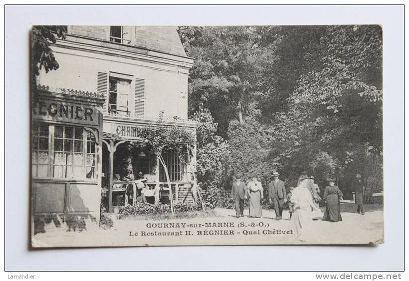 CPA -  93 - GOURNAY Sur MARNE - Restaurant H. REGNIER - Quai Chétivet - Gournay Sur Marne