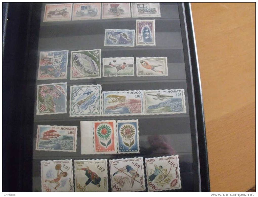 COLLECTION TIMBRES MONACO NEUVE 1950 A 1979 - Lots & Serien