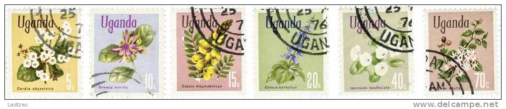 Ouganda 1960. ~ 82 L6 - Fleurs (6 V) - Uganda (1962-...)