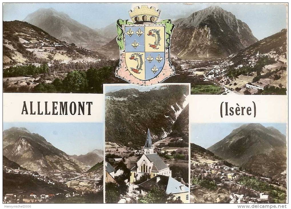 Isère - Allemont , Multi Vues En 1959 , Ed Photo Cim - Allemont