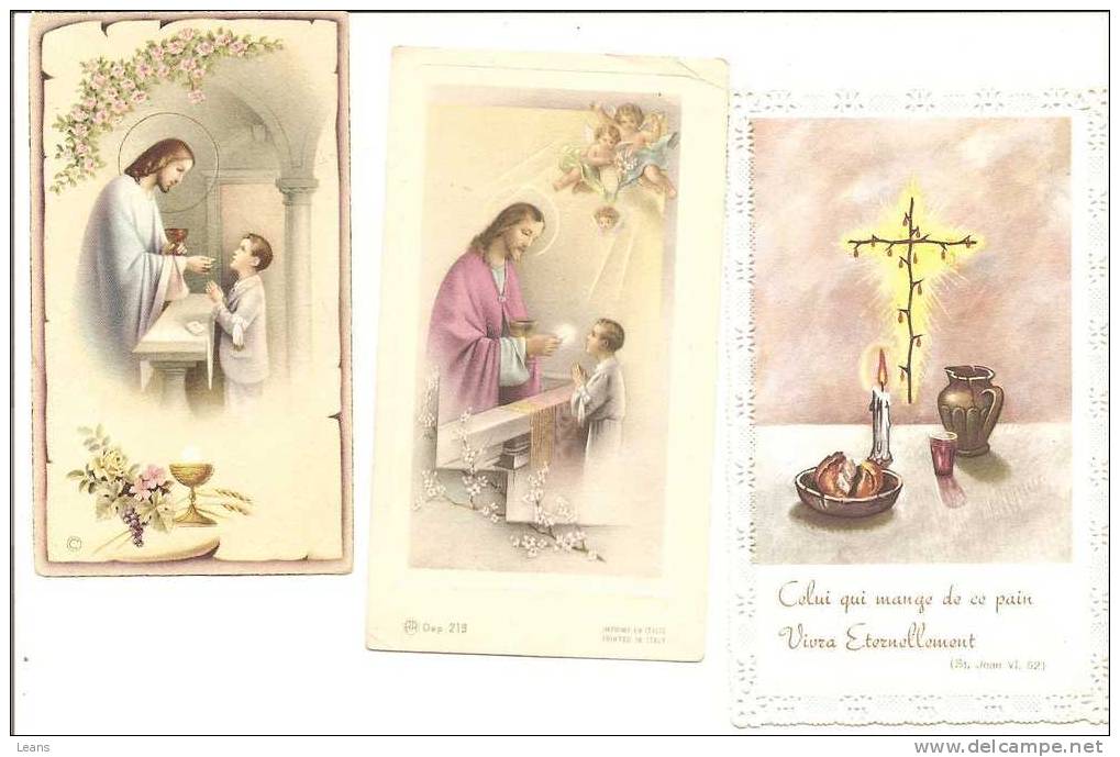 NOGENT LES VIERGES   LOT DE TROIS IMAGES PIEUSES  1953/56 Et 62 - Images Religieuses