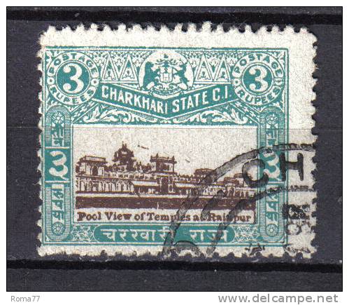 PB104A - STATI INDIANI , CHARKHARI : VARIETA', Decalco Del Centro . - Charkhari