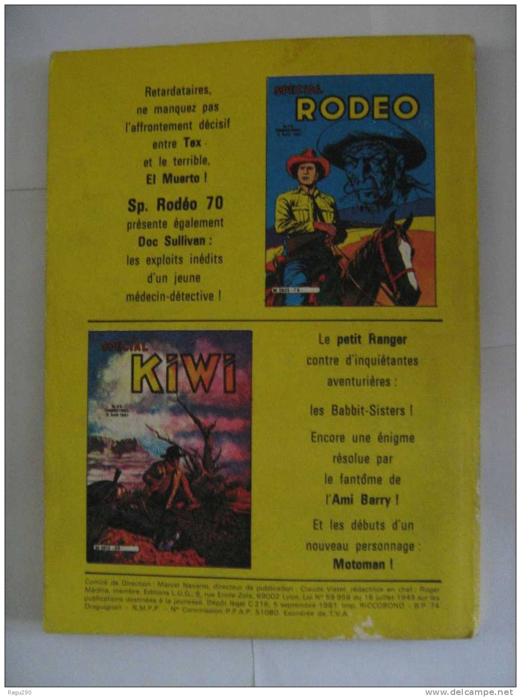 BD  - RODEO N° 361 - éditions  LUG - Petit Format - - Rodeo