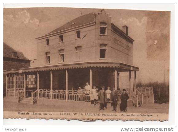 Belgique. Mont-de-l'Enclus. Hôtel De La Sablière. Gros Plan. Propriétaire, Garçon De Café, Enfants. Belles Oblitérations - Mont-de-l'Enclus