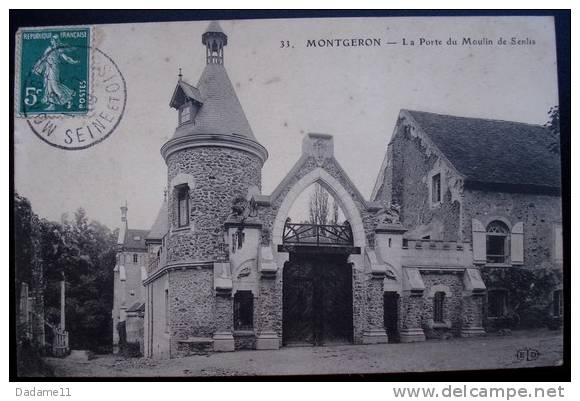 CPA Montgeron La Porte Du Moulin De Senlis 1909 - Montgeron
