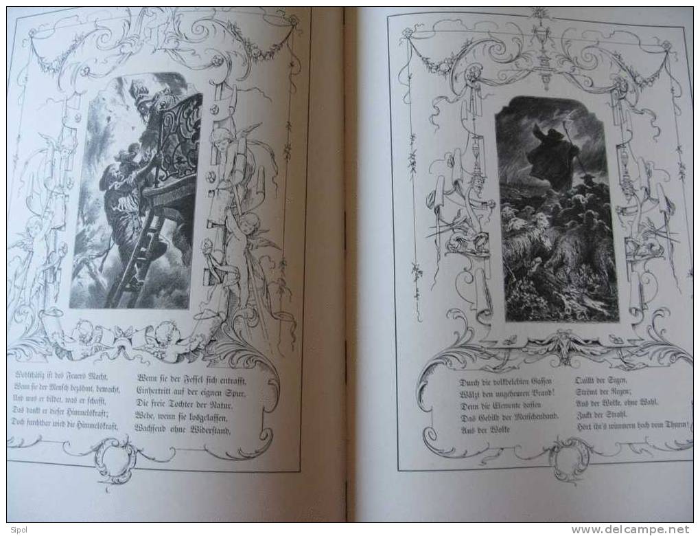 Das Lied von der Glocke  von Friedrich  von Schiller - Illustrirt in 17 Compostionen von A von Liezen Maner + Ex Libris