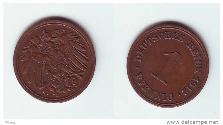 Germany 1 Pfennig 1912 E - 1 Pfennig