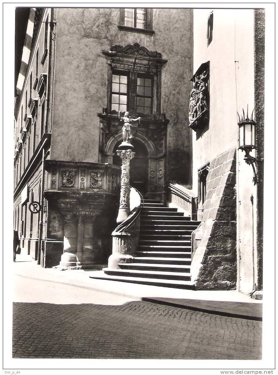 Deutschland - Görlitz - Rathaustreppe  Und Justitiasäule - Goerlitz