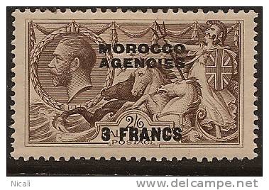 MOROCCO 1924 3f On 2/6 KGV SG 200c HM ON45 - Marocco (1956-...)