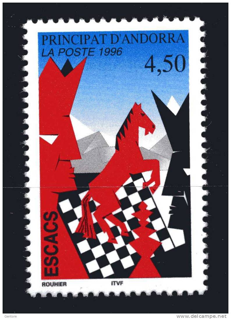 FRENCH ANDORRA 1996  Chess    Yvert Cat N° 477  MNH ** Absolutely Perfect - Scacchi