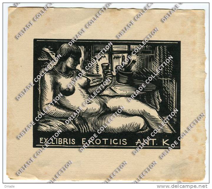 EX LIBRIS EROTICIS ANT. K.  ANNO 1932 - Ex Libris