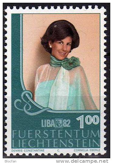 Ausstellung LIBA 1982 Liechtenstein 797/8+ 8-Kleinbogen ** 24€ Erb-Prinz Adam Prinzessin Marie Sheetlet From Fürstentum - Blocks & Sheetlets & Panes