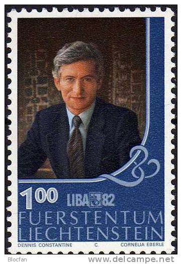 Ausstellung LIBA 1982 Liechtenstein 797/8+ 8-Kleinbogen ** 24€ Erb-Prinz Adam Prinzessin Marie Sheetlet From Fürstentum - Blocks & Sheetlets & Panes