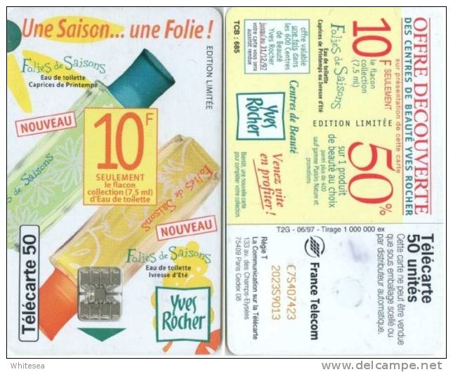 Telefonkarte Frankreich - Kosmetik - Yves Rocher - 50 Units - 06/97 - 1997