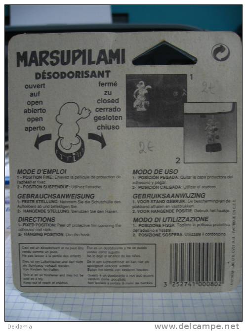 *MARSUPILAMI DESODORISANT. 1999. NEUF. COLLECTOR - Advertisement