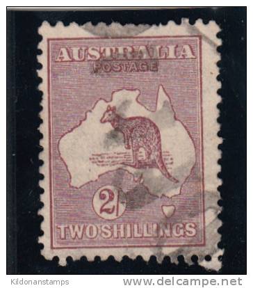 Australia 1929 Kangaroo 2shilling Brown Sc#99, -used, -F, Wmk203 - Usati