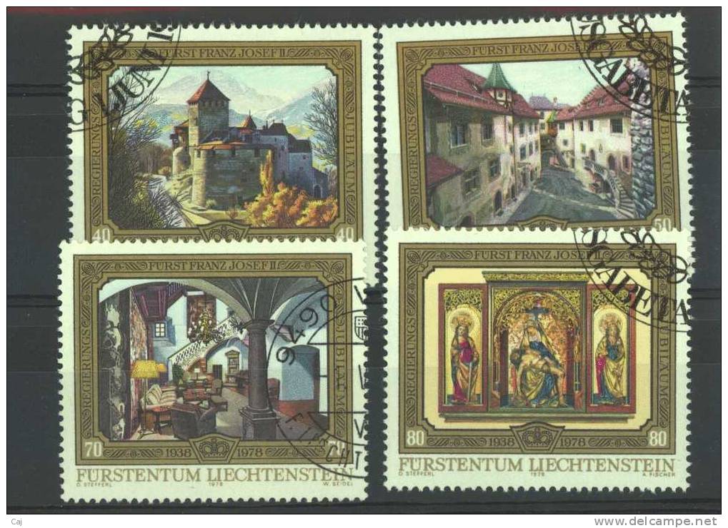 Liechtenstein  :  Yv  647-50  (o) - Oblitérés