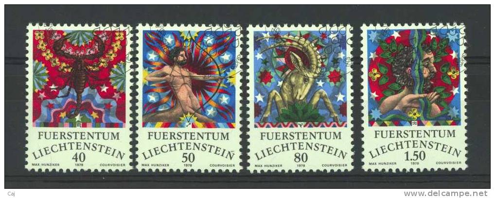 Liechtenstein  :  Yv  654-57  (o) - Oblitérés