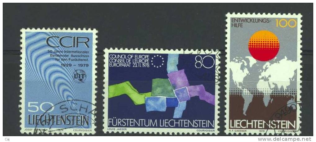 Liechtenstein  :  Yv  669-71  (o) - Oblitérés