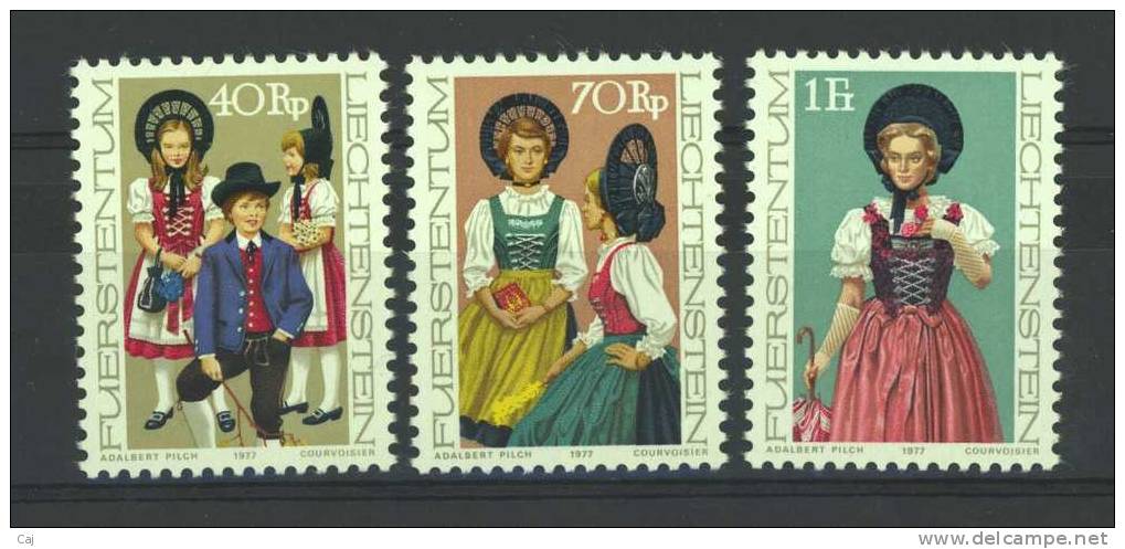 Liechtenstein  :  Yv  625-27  ** - Unused Stamps