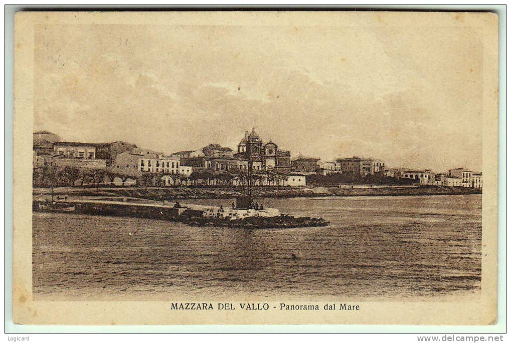 MAZARA DEL VALLO (TP) PANORAMA DAL MARE 1931 - Mazara Del Vallo